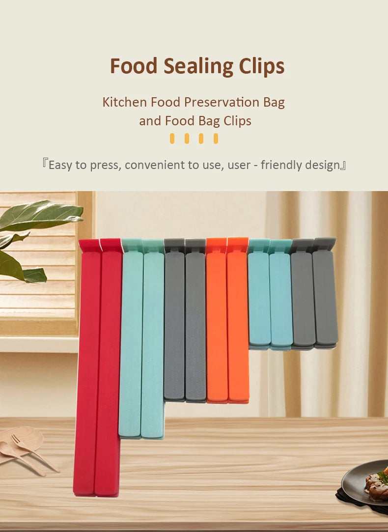 Clips Herméticos para Bolsas — Pack Conservación de Alimentos